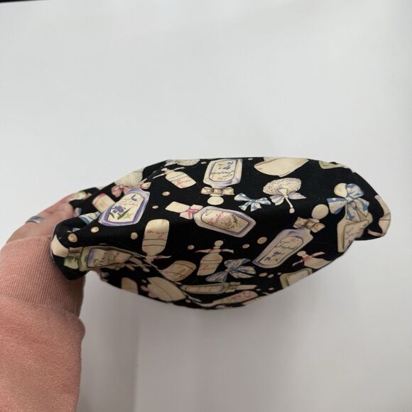 Trina Vintage Style Perfume Pattern Bow Cosmetic Bag Bow Travel - Picture 6 of 6